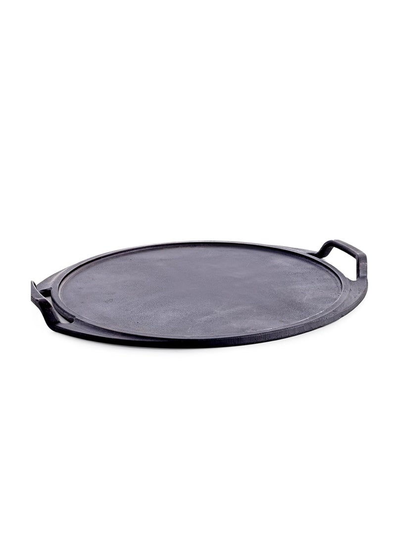 Crystal Pre-Seasoned Cast Dosa Tawa with 2 Handles 300 Mm | Free Handle Cover | 100% Toxin Free | Naturally Non Stick | Long Lasting | Induction & Gas Stove Compatible - Image 3