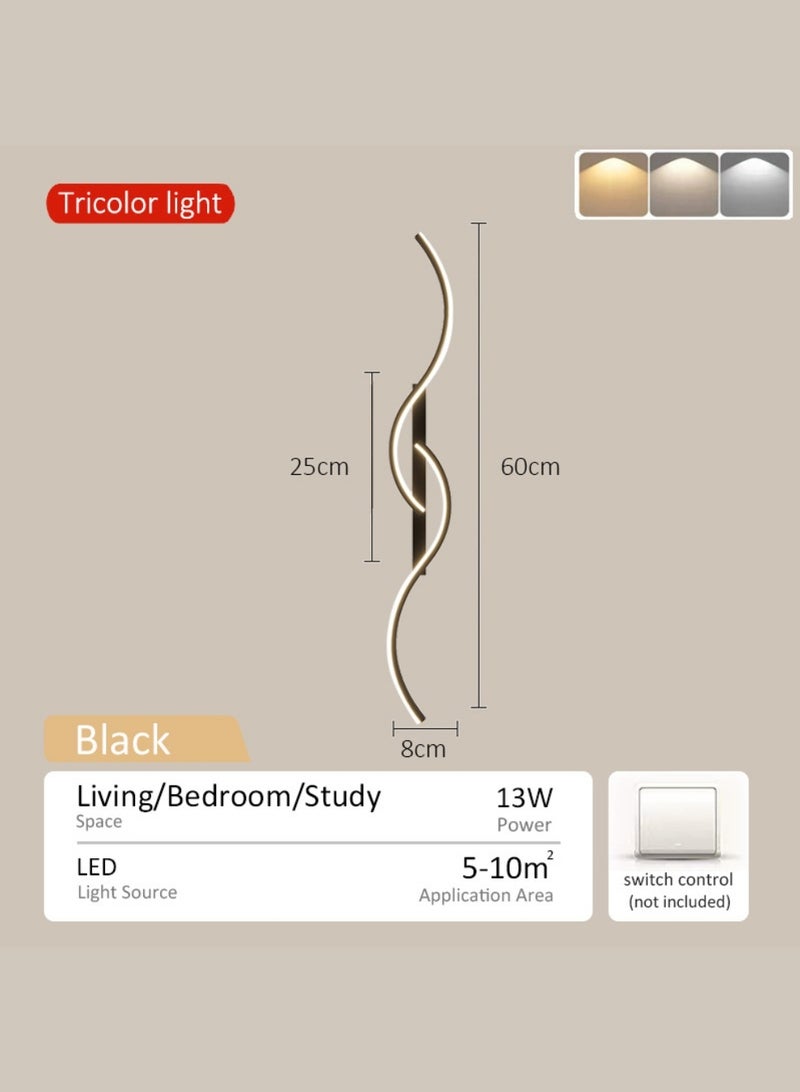 أضواء عصرية وبسيطة للديكور، مصابيح حائط قابلة للتعديل بثلاثة ألوان، مناسبة لغرفة المعيشة، غرفة النوم، الممر، غرفة الملابس - Image 4