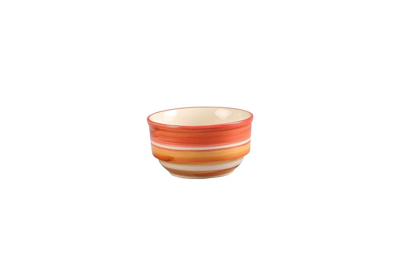 Caffeine Caffeine Ceramic Handmade Orange Illusion Katori Bowl Set of Pc - Image 1