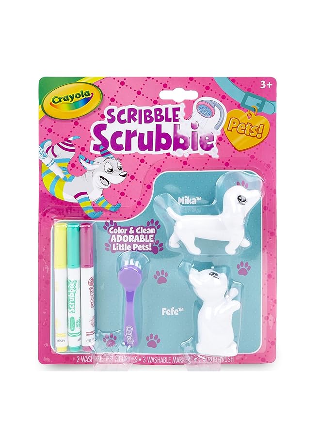 Crayola Scribble Scrubbie Pets Dog And Cat 1 Of Piece - Image 1