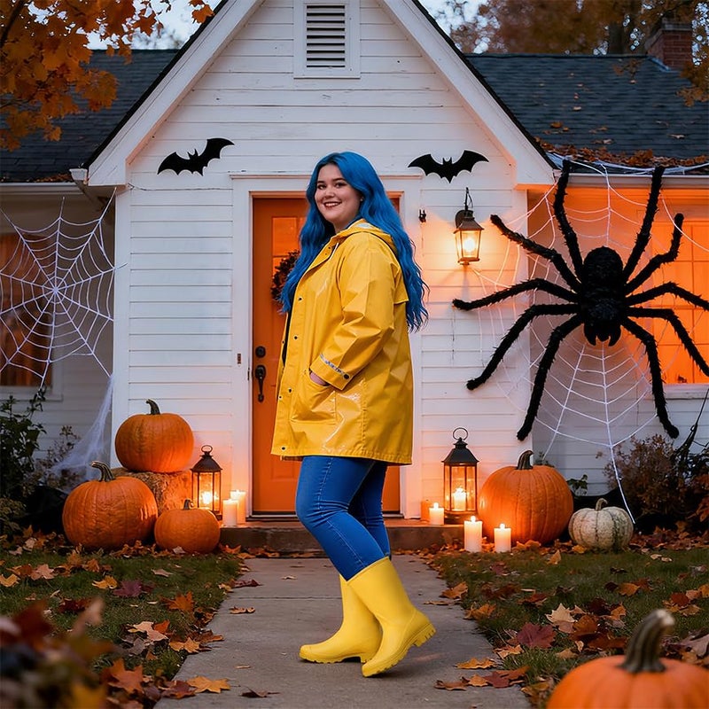 HISEA Women Rubber Boots Waterproof Wide Calf Rain Boots Mid-Calf PVC Rubber Rain Boot Matte Surface Seamless Mid Height Rain Shoes for Women's Rain Footwear Outdoor Garden Work Walking - Image 4