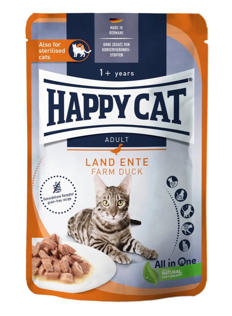 Happy Cat MIS Culinary Farm Duck Wet Cat Food 85g (Pack of 20)
