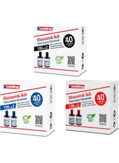 Edding Legamaster Marker Ink 100 cc 2 Pack Black-Blue-Red 