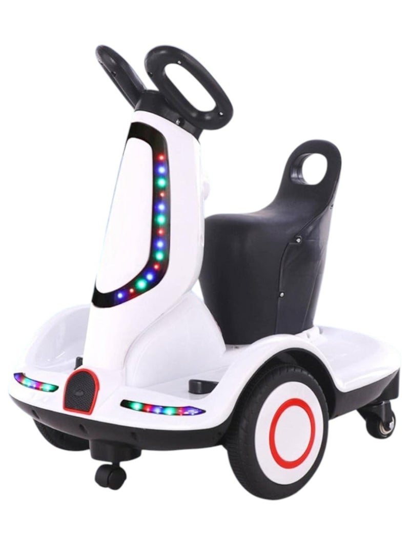 Toy Box Smart 4-Wheel Electric Scooter for Kids with Seat and LED Lights for Ages 2-8 - Image 1