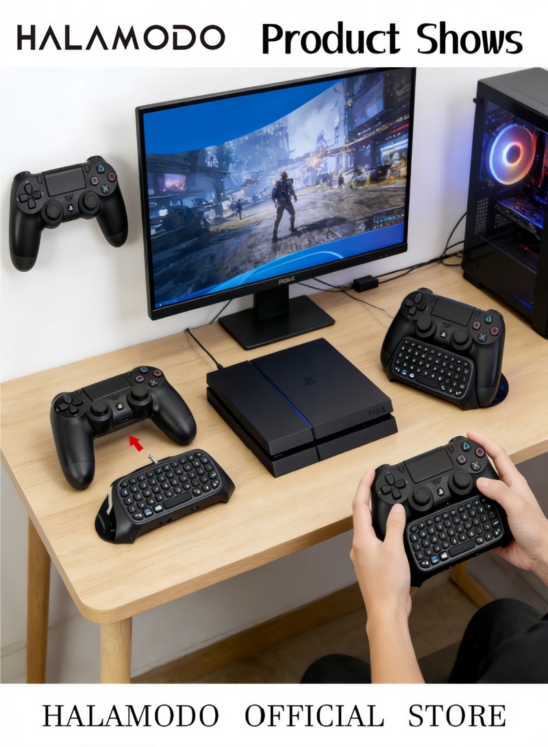 Halamodo Wireless Controller Keyboards & Gamepad Mini Bluetooth Wireless Keyboard Keypad Receiver Keypad and Chatpad with Sound and Headset Jack - Image 2