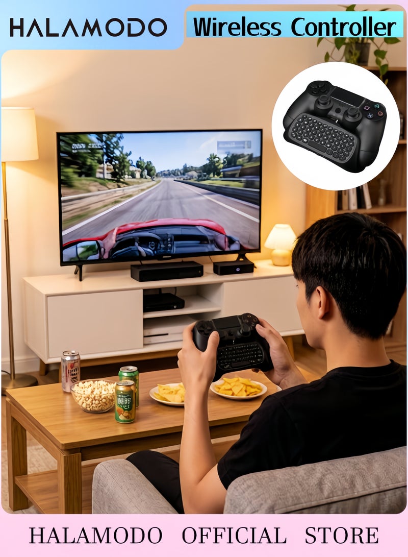 Halamodo Wireless Controller Keyboards & Gamepad Mini Bluetooth Wireless Keyboard Keypad Receiver Keypad and Chatpad with Sound and Headset Jack - Image 1