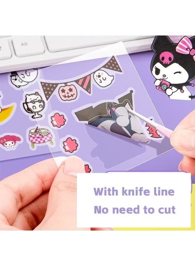 كورومي 100 مجموعة ملصقات Sanrio Kuromi ، ملصقات زخرفية جمالية كرتون ، مثالية للاصطدامات ، مذكرات ، كمبيوتر محمول وتزيين داخلي - Image 4