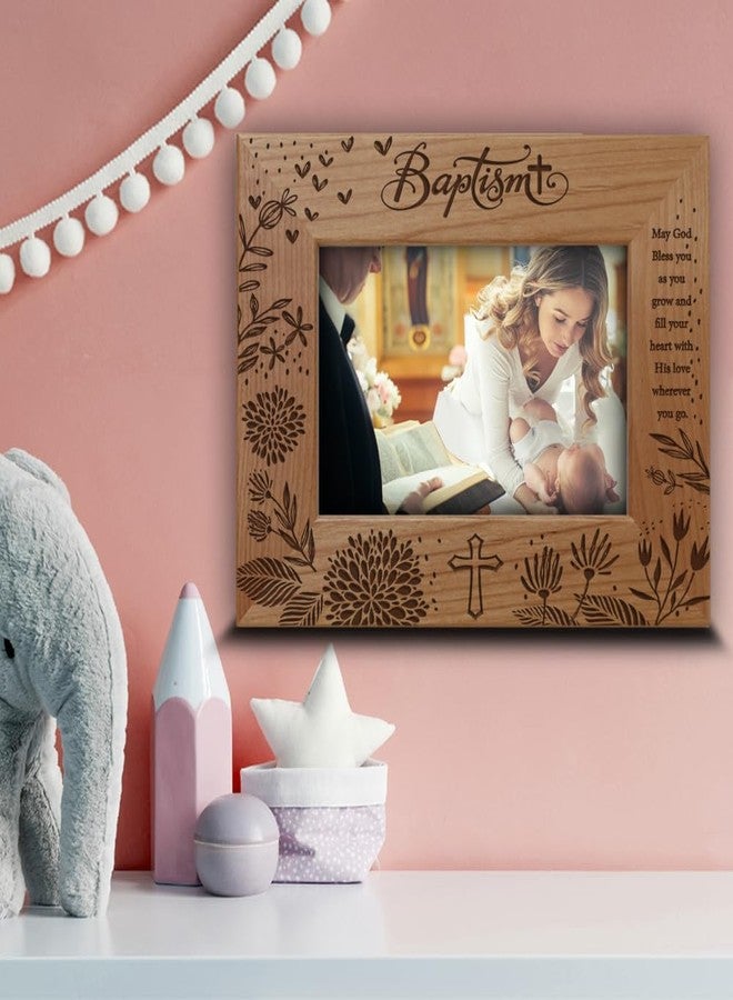 BELLA BUSTA -Blessings Baptism Christening Baby Girl/Boy Baptized Presents from Godparents -Ceremony of Baptizing a Child-Engraved Frame (5x7 Horizontal) - Image 3
