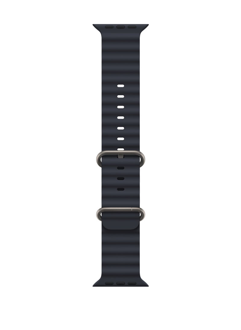 Ultra - Smart Watch 8 Ultra Ultra, with Aluminum case, size 49, wireless charging and measuring heart beats, temperature and recieving calls and messages ,compatible with all devices, and  ocean strap. - Image 1