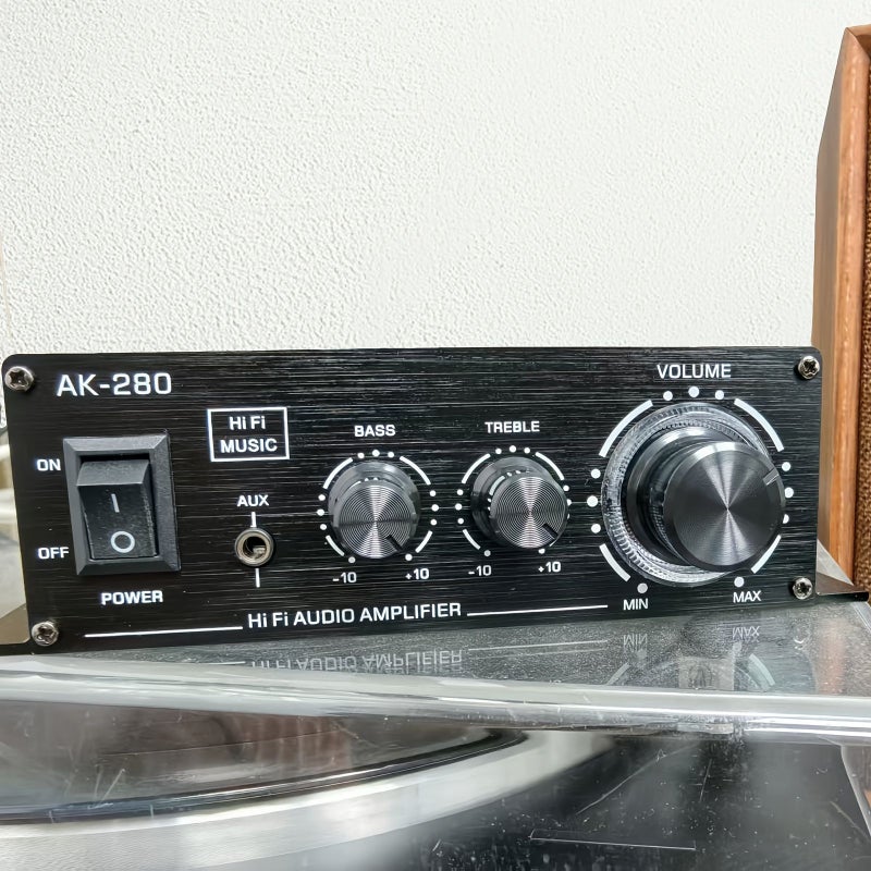 Black Mini Stereo Amplifier 2 0 Channel Hifi Audio for Desktop Bookshelf Speakers - Image 5