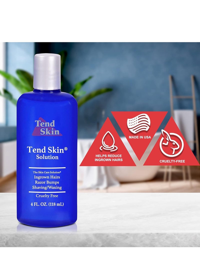 Tend Skin - Tend Skin Womens AfterShave/Post Waxing Solution for Ingrown Hair, Razor Bumps and Burns, 4 ounce, Blue - Image 1
