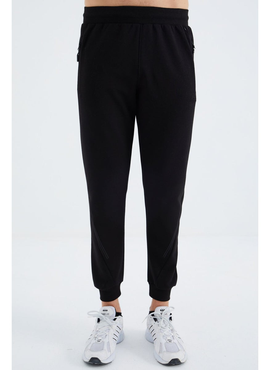 Tommy Life Black Laced Men's Tracksuit Bottom - 82110  - Image 1