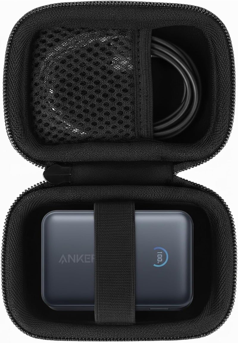Khanka for Anker Nano Power Bank,10,000mAh 45W(‎A1638) Powerbank Hard Carrying Case,Storage Travel Cover for Anker Nano 45W Max Compact Battery Pack,Case Only (Black) - Image 1