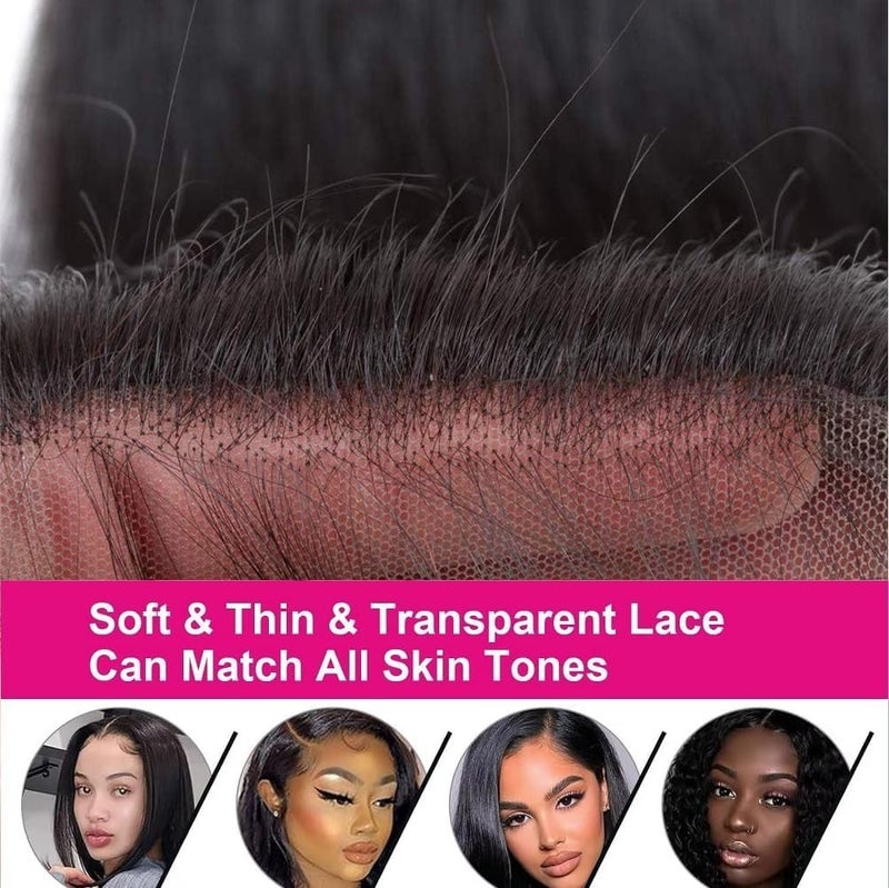 Selina 5x5 Hd Lace Closure Brazilian Straight Closure 5x5 Lace Closure Human Hair Unprocessed Human Hair Brazilian Virgin Hair Free Part Closure Natural Hair Color Black (16Inch, 5x5 Straight) - Image 5