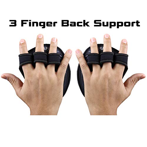 Kobo Weight Lifting Grip Pads/Hand Grips for Pull Ups/Gym Gloves for Functional Fitness Gym & Fitness Gloves, Black/Orange, Free Size - Image 4