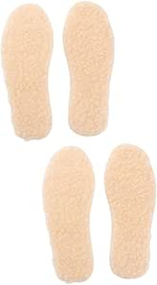 Thermal Wool Shoe Insoles Non Slip Winter Warm Inserts 2 Pairs Boys Girls - Image 1