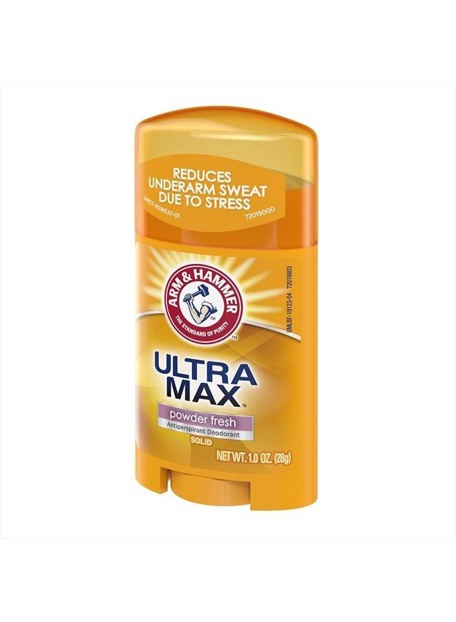 Arm & Hammer Ultra Max Solid Antiperspirant Deodorant, Powder Fresh, 1 Ounce Travel Size (Pack of 10) - Image 2