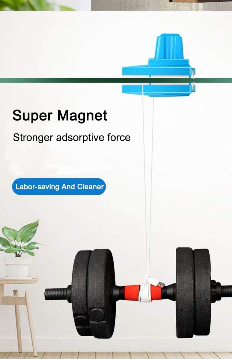 Magnetic Window Cleaning Tools, Double-Sided Window Cleaner Glass Wiper, Washing Brush Tools, Outside Window Cleaner Tool, for High-Rise Double Glazed Windows (Blue) (1, red) - Image 4