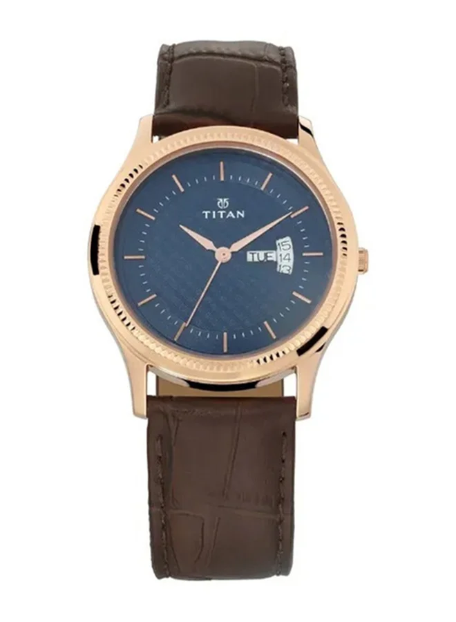 تيتان Titan Blue Dial Analog Watch for Men with Day & Date Function