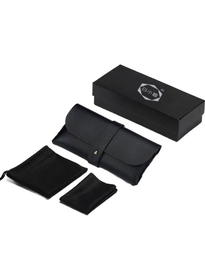 Bai Xiaoshe Sunglasses-1050 [Full-Frame Sand Black + Gift], Sun Protection Glasses, Gm Face-Slimming Effect, Driving Sunglasses - Image 1
