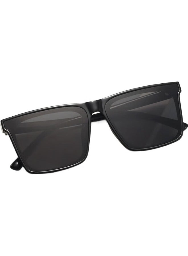 Bai Xiaoshe Sunglasses-1050 [Full-Frame Sand Black + Gift], Sun Protection Glasses, Gm Face-Slimming Effect, Driving Sunglasses - Image 2