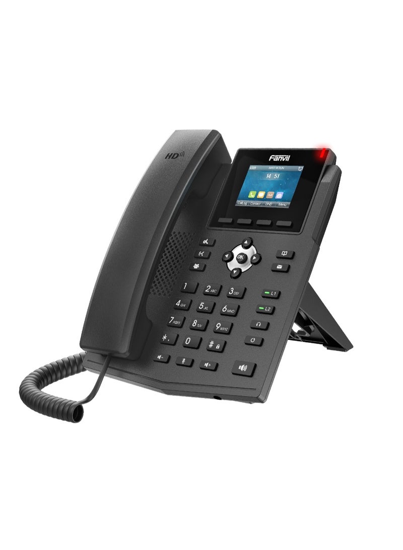 Fanvil هاتف Fanvil X3SW WiFi - هاتف WiFi بشاشة ملونة 2.4 بوصة، صوت عالي الدقة، واي فاي مدمج 2.4G، مؤتمر صوتي 6 طرق - Image 2
