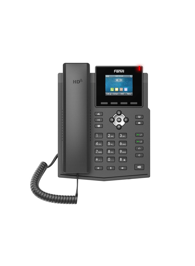 Fanvil هاتف Fanvil X3SW WiFi - هاتف WiFi بشاشة ملونة 2.4 بوصة، صوت عالي الدقة، واي فاي مدمج 2.4G، مؤتمر صوتي 6 طرق - Image 3