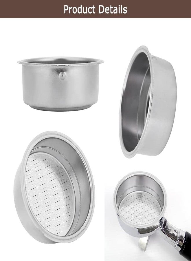 Moncer Stainless Steel Coffee Filter, Double Cup Coffee 51mm Pressurized Porous Filter Strainer, Coffee Machine Replacement Accessories - Image 5