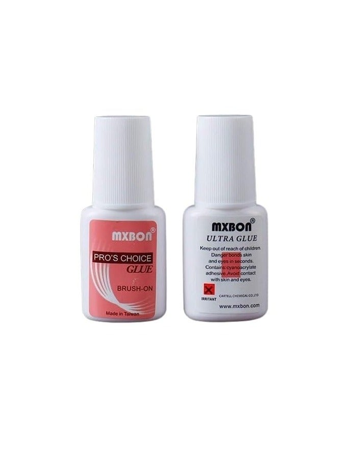 MXBON Nail Glue press on nail glue with brush for nail tips Strong Adhesive for Acrylic Nails Brush on nail tips - Image 3