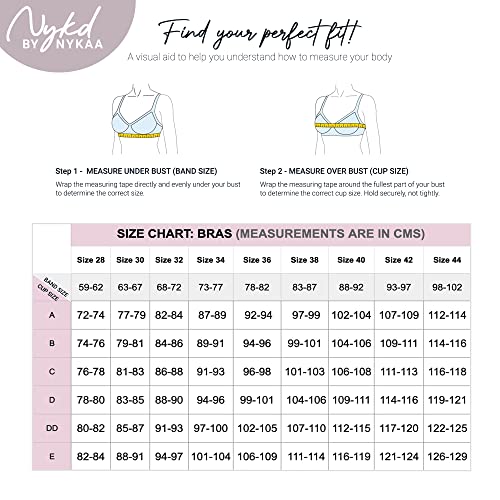 NYKD (NYB198 Cotton Lightly Padded & Non Wired T-Shirt Bra for Women | Medium Coverage Bra with Soft Detachable Straps | Ideal for All Day Comfort - Orange - Image 5