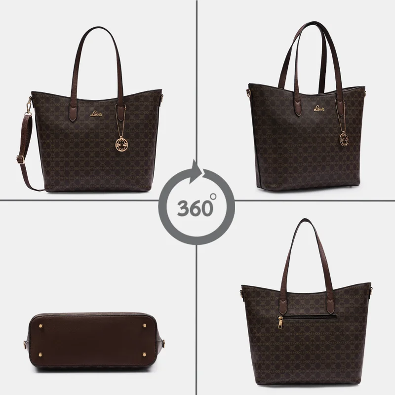 Lavie  Women's Monoprint Hailon Tote (Brown) for Women | Best Price UAE
