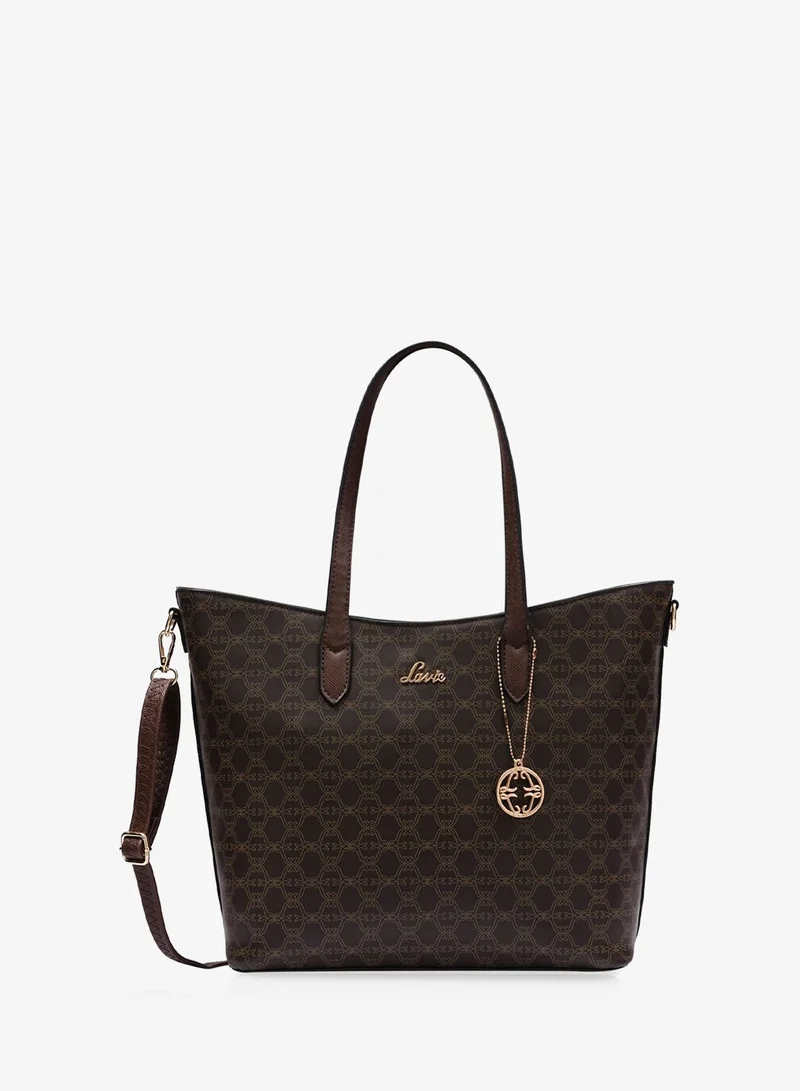 Women's Monoprint Hailon Tote (Brown)