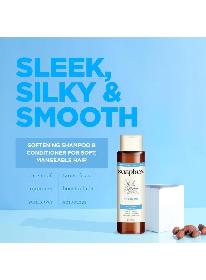 Soapbox Argan Oil Luxe Shampoo – Smoothing & Moisturizing for All Hair Types – 473ml - Image 2