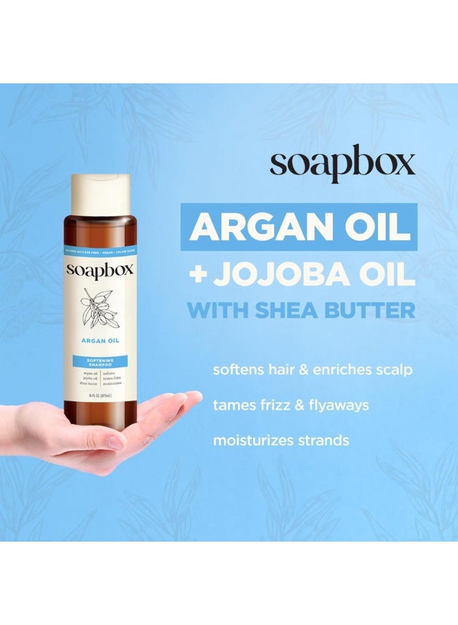 Soapbox Argan Oil Luxe Shampoo – Smoothing & Moisturizing for All Hair Types – 473ml - Image 3