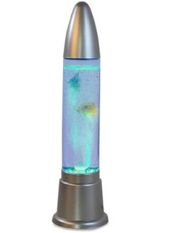 Magma Lamp Light Glass Aqua Bubble Tube Fish Lamp, Rocket Shaped 50 Cm Colour Changing Led Artificial Aquarium With Colourful Fish