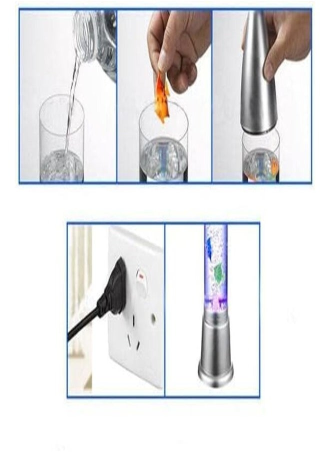 Bubble - Magma Lamp Light Glass Aqua Bubble Tube Fish Lamp, Rocket Shaped 50 Cm Colour Changing Led Artificial Aquarium With Colourful Fish - Image 1
