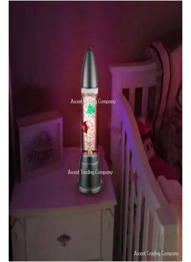 Bubble - Magma Lamp Light Glass Aqua Bubble Tube Fish Lamp, Rocket Shaped 50 Cm Colour Changing Led Artificial Aquarium With Colourful Fish - Image 1
