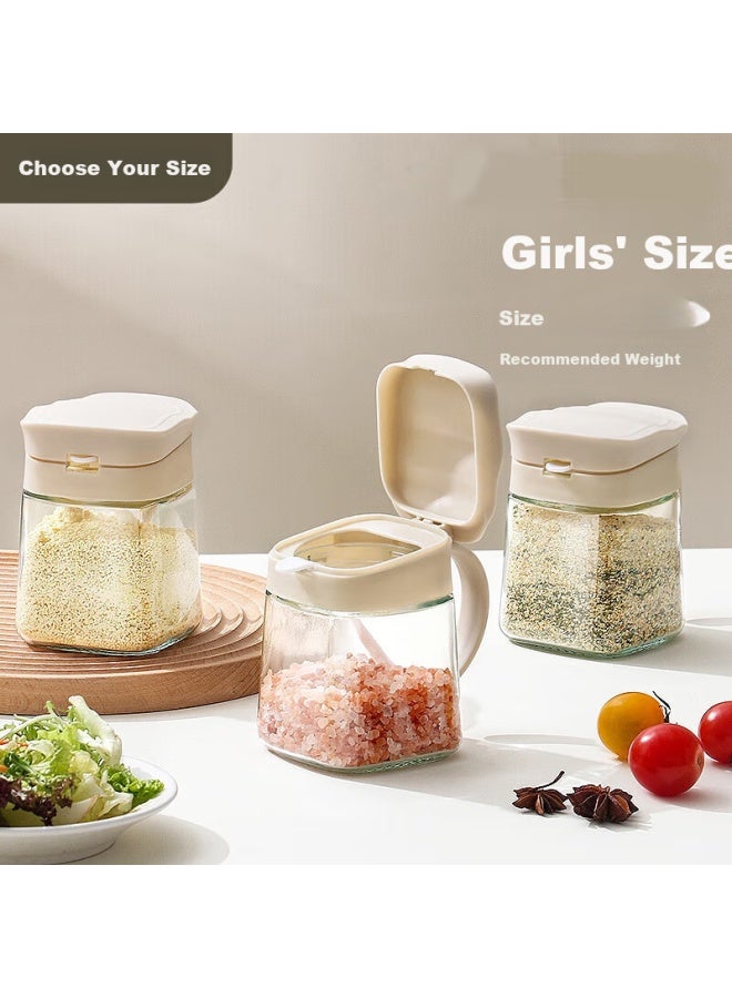 Bj Seasoning Container Set, 3-piece Glass Spice Jars, Salt Shaker, Storage Container, Seasoning Box Set - Image 2