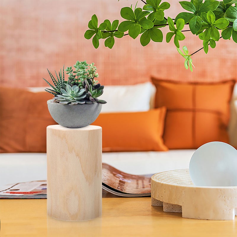 2pcs Stump Candlelight Stand Candlestick Holder Wood Pile Candle Holder Photo Prop - Image 4