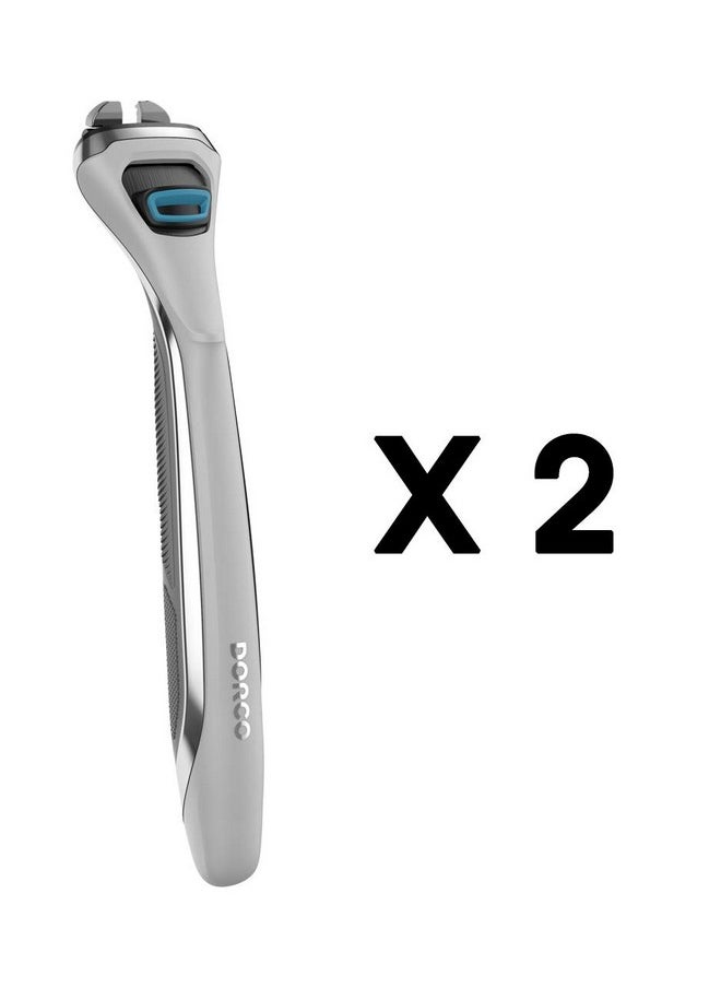 DORCO - Dorco Pace 4 Pro - Four Blade Razor Shaving System - 2 Replacement Handles (Handles Only) - Image 1