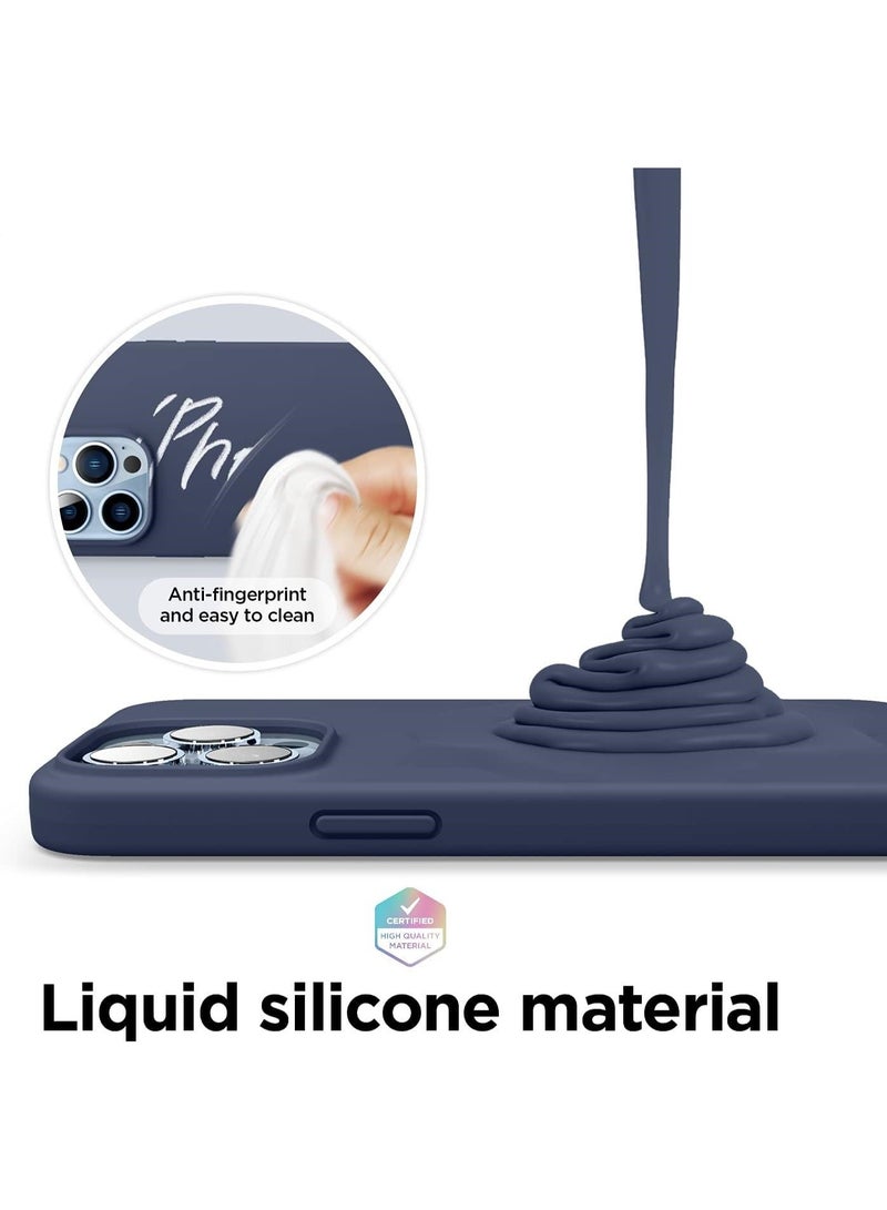 FITIT غطاء سيليكون مغناطيسي FITIT لجهاز iPhone 14 Pro بحجم 6.1 بوصة، متوافق مع MagSafe، أزرق. - Image 4