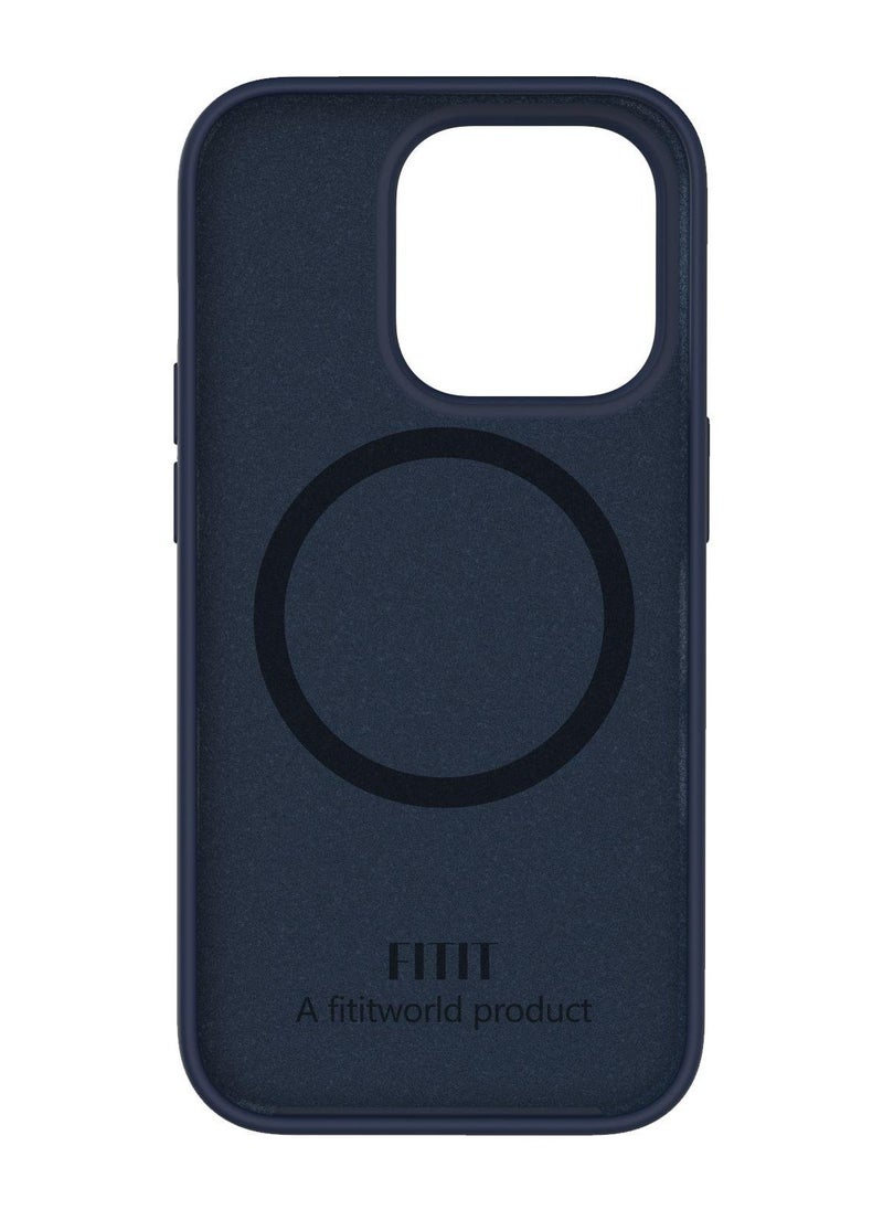 FITIT FITIT Magnetic Silicone Case for iPhone 14 Pro 6.1-Inch, Compatible with MagSafe, Blue.  - Image 2