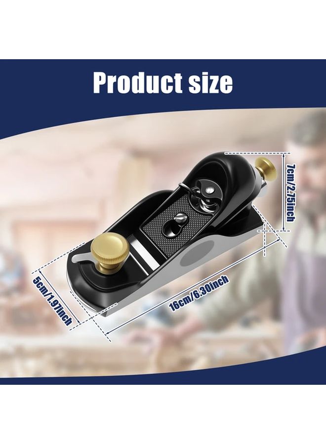 1 Pc Mini Hand Planer Carbon Steel Adjustable Cutting Depth Woodworking Tool Trim Polish Edge Deburring - Image 2