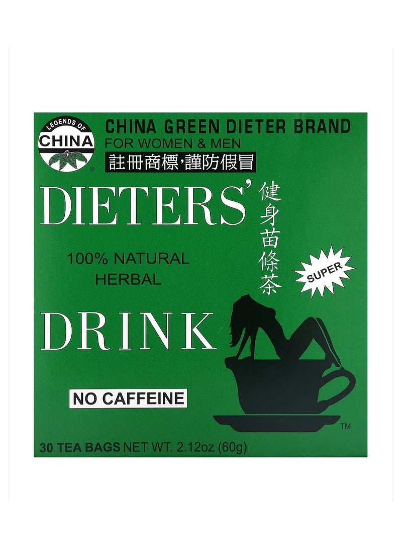 Uncle Lee's Tea Dieter's 100% Natural Herbal Drink No Caffeine 30 Tea Bags 2.12 oz (60 g) - Image 1