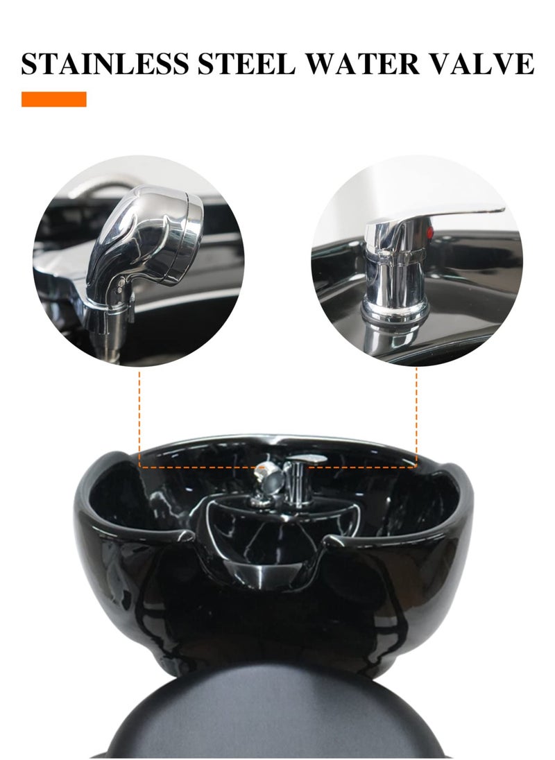 Meishida - Shampoo Chair Hair Wash Chair with Backwash Station Salon Chair with Ceramic Bowl, Free Installation - Image 1