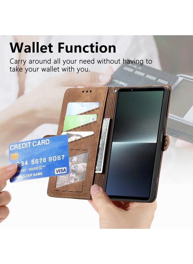 HuHa For Sony Xpreia Ace 3 Geometric Zipper Wallet Side Buckle Leather Phone Case(Brown)  - Image 5