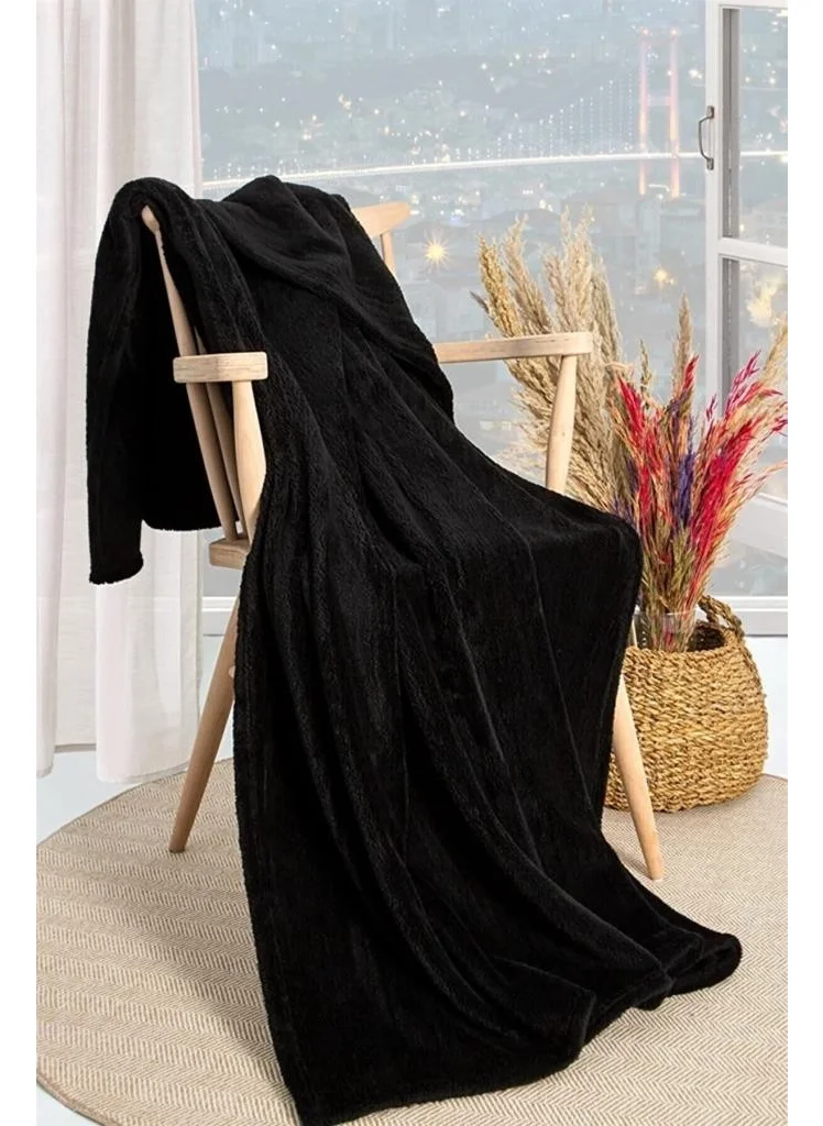 Mulberry Black Wellsoft Tv Blanket