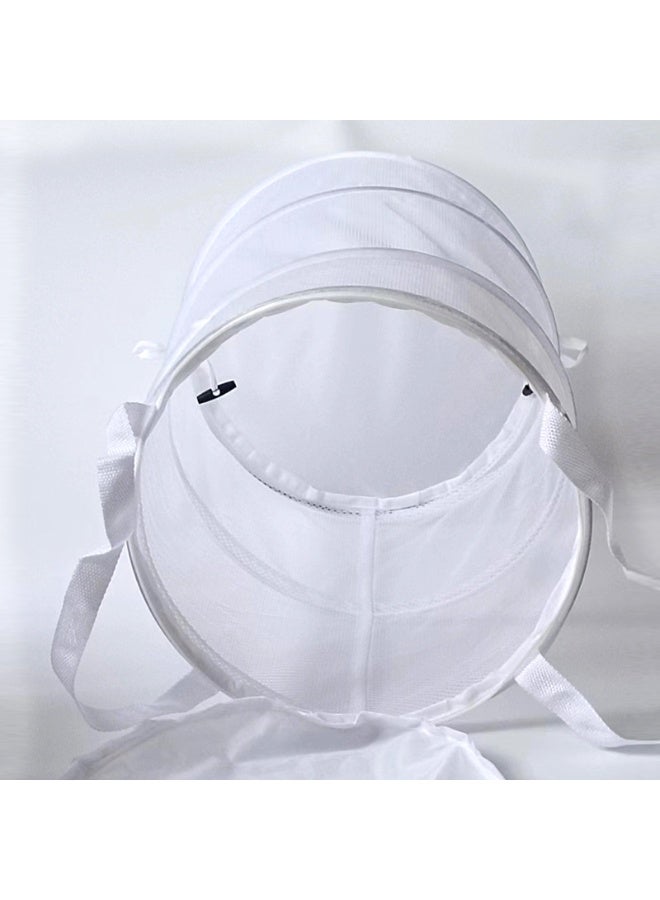 Large Laundry Hampers with Handles, Foldable Laundry Hamper for Clothes, laundry basket, dirty clothes basket for Bedroom, Bathroom, Dorm, Laundry Room White - Image 2