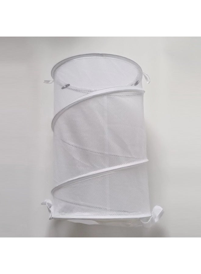 Large Laundry Hampers with Handles, Foldable Laundry Hamper for Clothes, laundry basket, dirty clothes basket for Bedroom, Bathroom, Dorm, Laundry Room White - Image 3