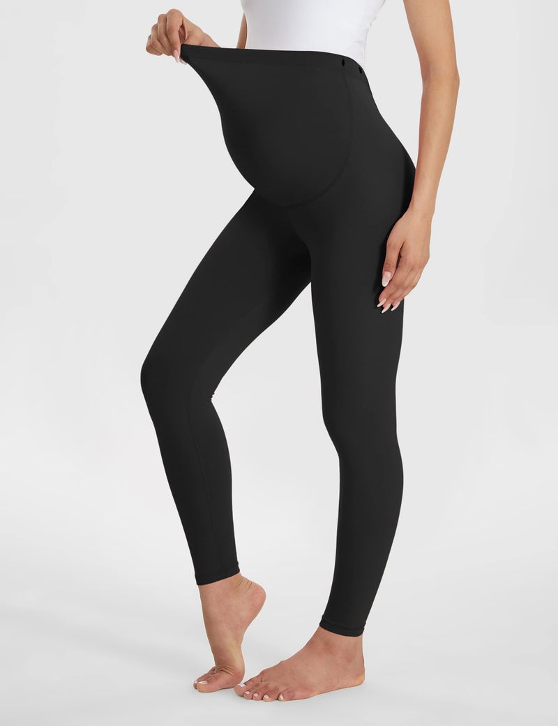 Buttergene Women's Maternity Leggings over the Belly Pregnancy Active Wear Workout Yoga Tights Pants - Image 3